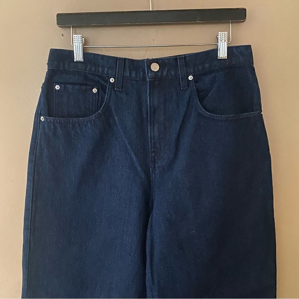 GRLFRND Enya Dropped Crotch Jeans Franklin dark blue denim baggy Revolve 27-31 - Picture 11 of 14